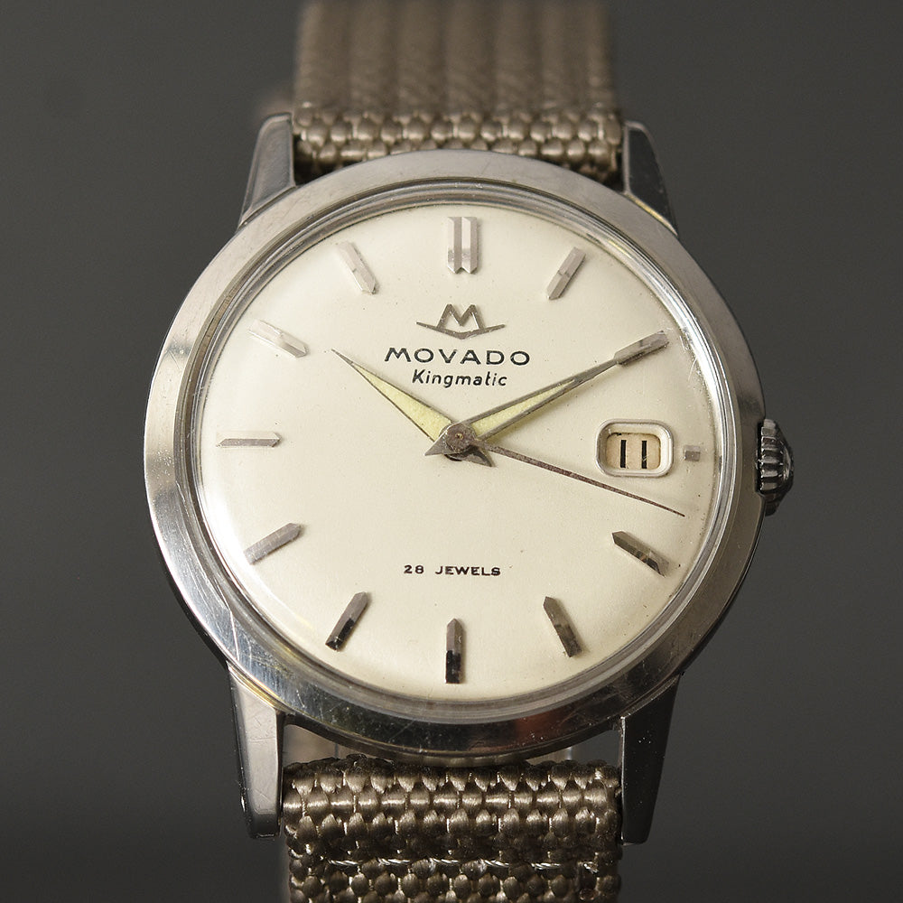 50s MOVADO Kingmatic 28 Jewels Automatic Date Gents Watch