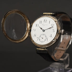 1915 LONGINES Convertible Silver Large Trench Style Watch