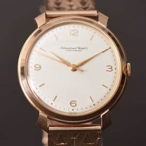 1967 IWC Schaffhausen Swiss Gents 18K Gold Watch w/Bracelet