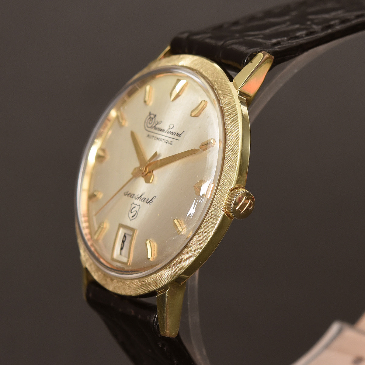60s Lucien Piccard Seashark Automatic Date Swiss Vintage Watch