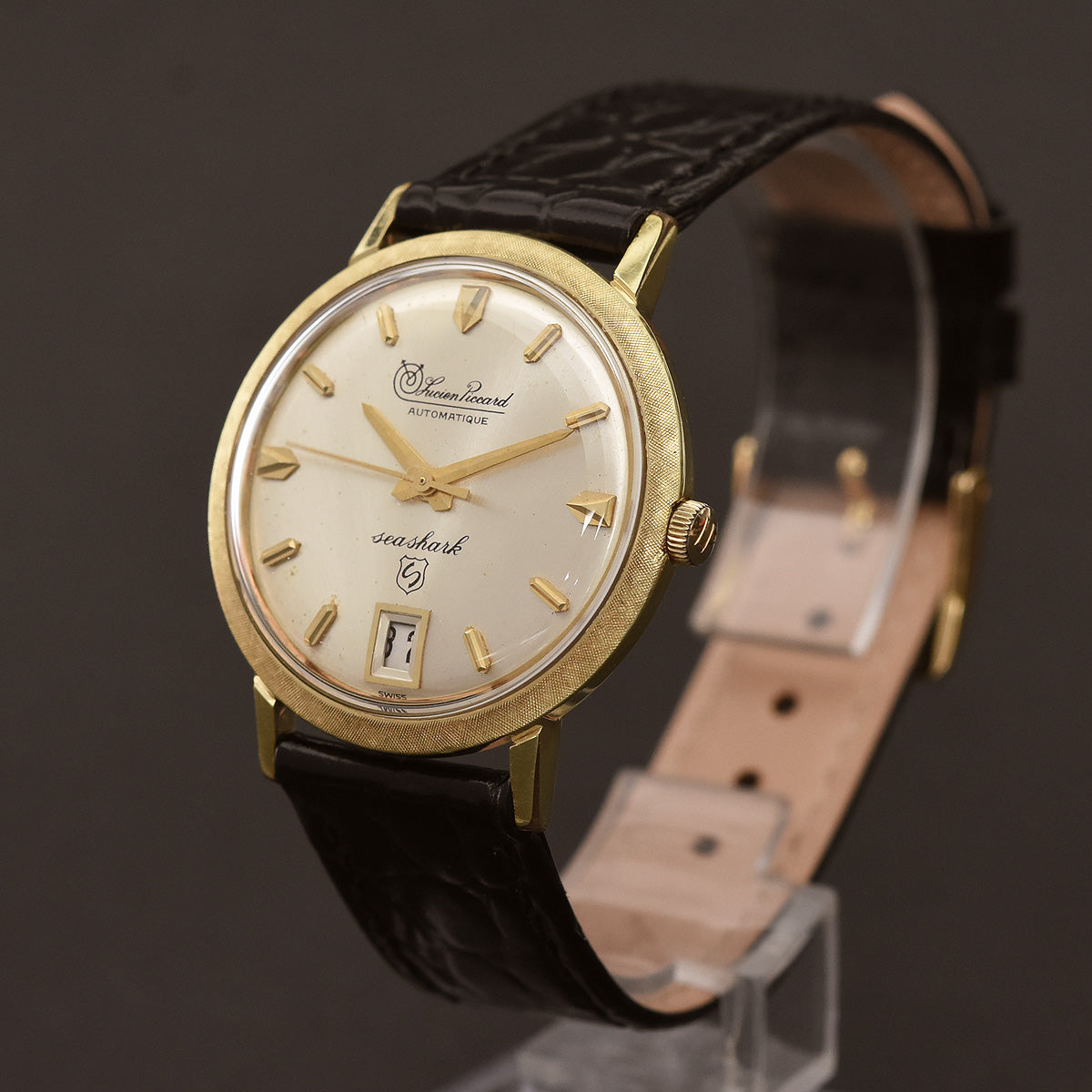 60s Lucien Piccard Seashark Automatic Date Swiss Vintage Watch ...