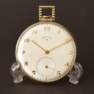 1947 Lord ELGIN USA Art Deco Slim Gents Pocket Watch