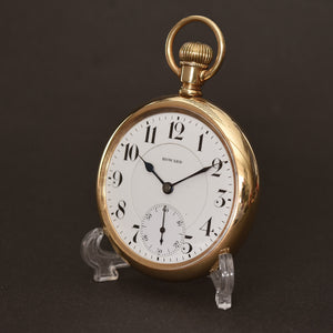 1910 E. HOWARD USA Gents 14K Gold Swing-Out Pocket Watch