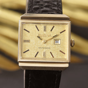 1967 BULOVA Automatic 'Edwardian G' Date Vintage Dress Watch