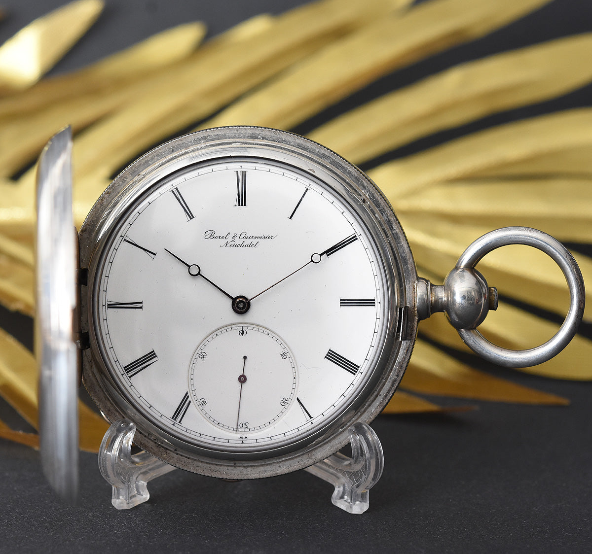 1880s Borel Courvoisier Large Swiss Silver Pocket Watch Empressissi 1880s-borel-courvoisier-large-swiss-silver-pocket-watch-empressissi