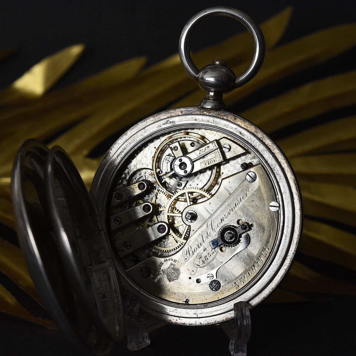 1880s Borel Courvoisier Large Swiss Silver Pocket Watch Empressissi 1880s-borel-courvoisier-large-swiss-silver-pocket-watch-empressissi