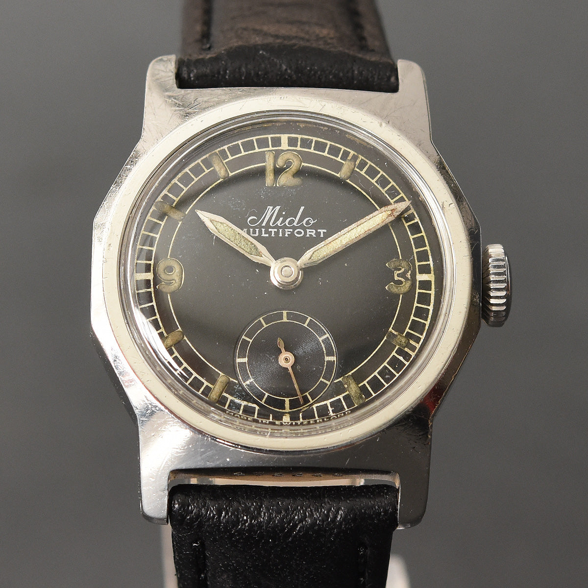 40s MIDO Multifort Manual wind Gents Military Style Watch