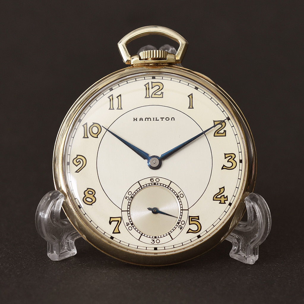 1940 HAMILTON USA 'Cole' Art Deco Pocket Watch