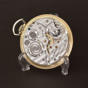 1940 HAMILTON USA 'Cole' Art Deco Pocket Watch