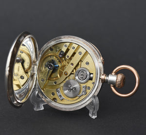 1890s HENRY CAPT Swiss Quality Silver Pocket Watch