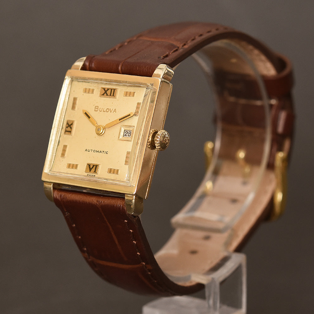 1970 BULOVA Automatic 'Edwardian' Date Vintage Dress Watch