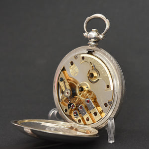 1890s BILLODES SERKISOFF Large Ottoman Market .800 Silver Hunter Pocket Watch
