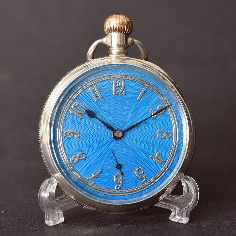 1914 Sterling Silver Gents Swiss Pocket Watch