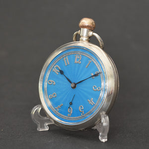 1914 Sterling Silver Gents Swiss Pocket Watch