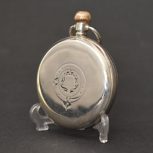 1914 Sterling Silver Gents Swiss Pocket Watch