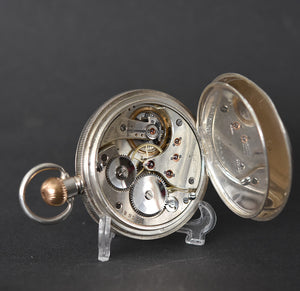 1914 Sterling Silver Gents Swiss Pocket Watch