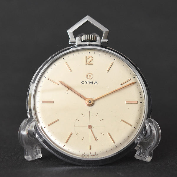 40s CYMA Swiss Slim Art Deco Pocket Watch