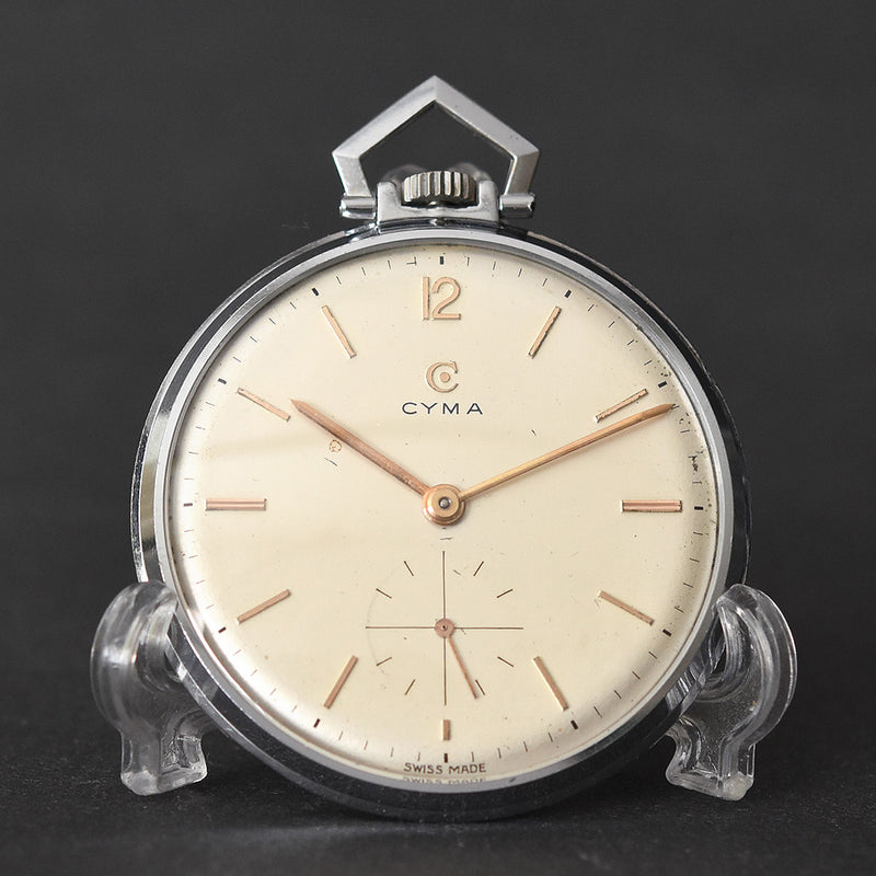 Auction Cyma Pocket Watch Value 40s CYMA Swiss Slim Art Deco