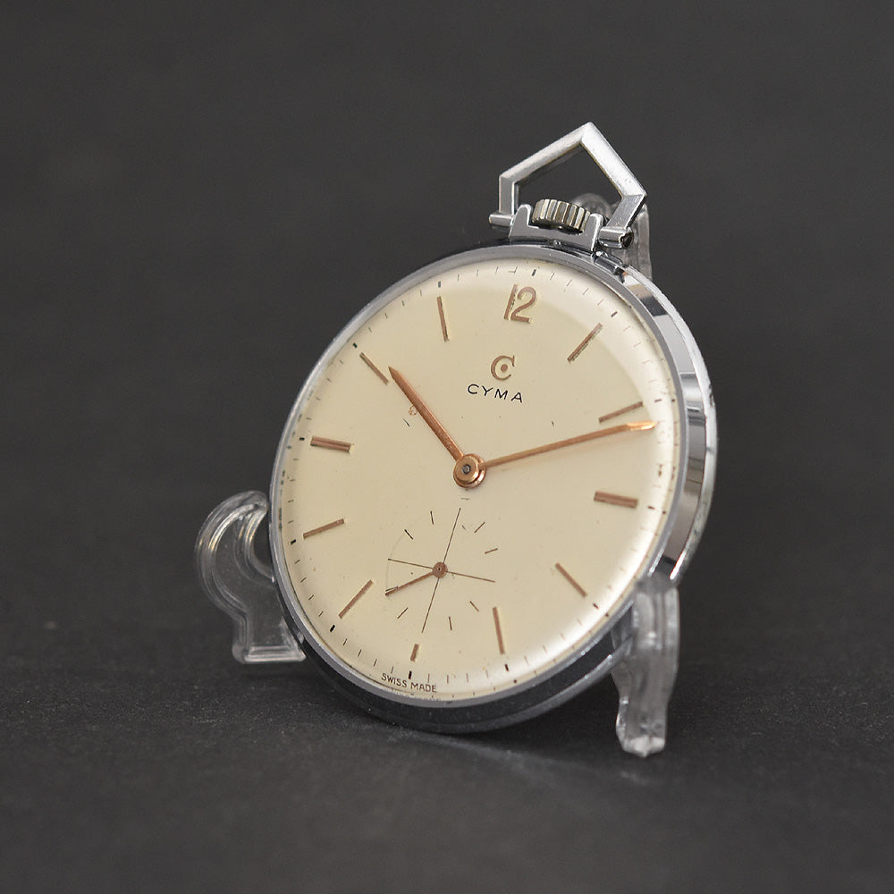 40s CYMA Swiss Slim Art Deco Pocket Watch Empressissi 40s-cyma-swiss-slim-art-deco-pocket-watch-empressissi