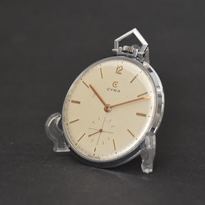 40s CYMA Swiss Slim Art Deco Pocket Watch