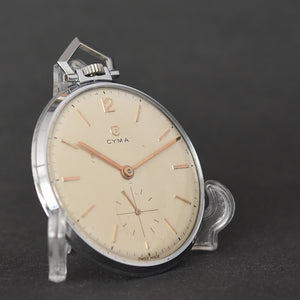 40s CYMA Swiss Slim Art Deco Pocket Watch