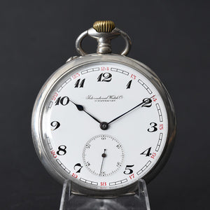 1918 IWC Schaffhausen Swiss Silver Pocket Watch