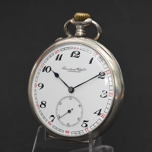 1918 IWC Schaffhausen Swiss Silver Pocket Watch