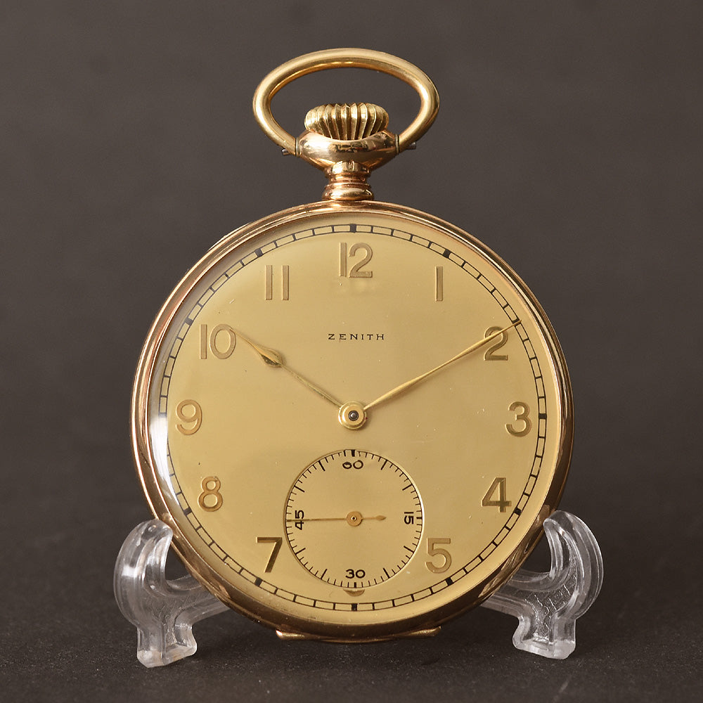 1930 ZENITH 14K Gold Swiss Pocket Watch