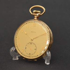 1930 ZENITH 14K Gold Swiss Pocket Watch