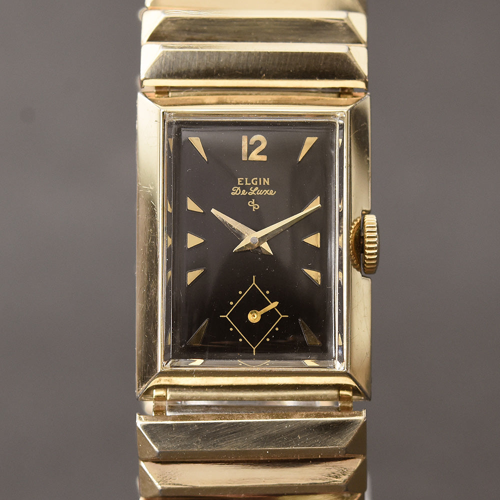 50s ELGIN DeLuxe USA Gents Dress Watch Model 5527