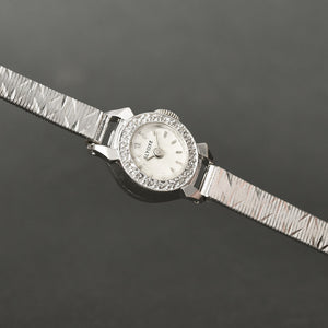 60s GLYCINE Ladies 14K Gold/Diamonds Cocktail Watch