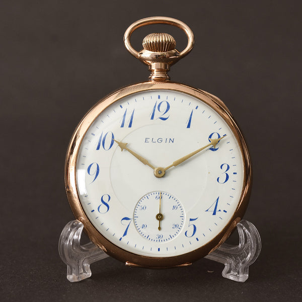 1943 ELGIN USA Classic 14K Gold Gents Pocket Watch