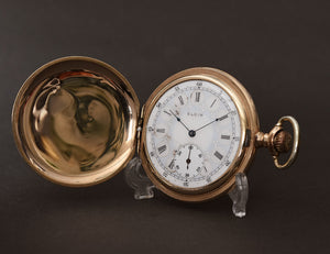 1906 ELGIN USA Fancy Dial Hunter Pocket Watch