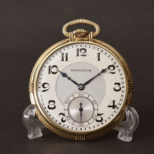 1934 HAMILTON USA G. 912 'The Farragut' Art Deco Pocket Watch