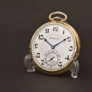 1934 HAMILTON USA G. 912 'The Farragut' Art Deco Pocket Watch