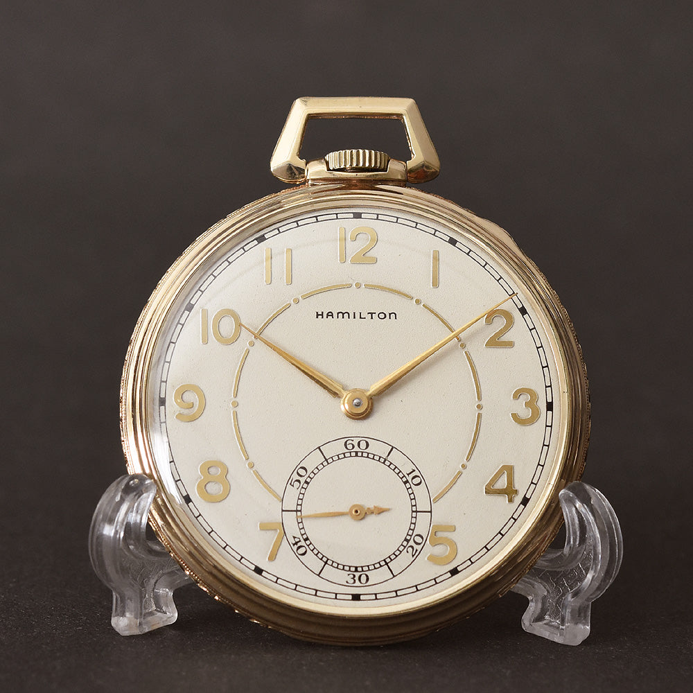 1950 HAMILTON USA 'Hardy' G. 917 Art Deco Pocket Watch – empressissi