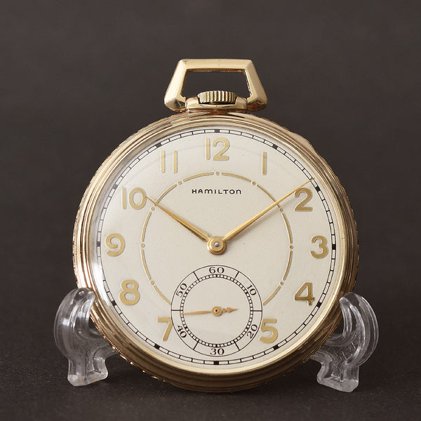 1950 HAMILTON USA 'Hardy' G. 917 Art Deco Pocket Watch