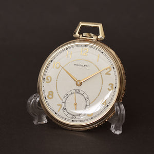 1950 HAMILTON USA 'Hardy' G. 917 Art Deco Pocket Watch