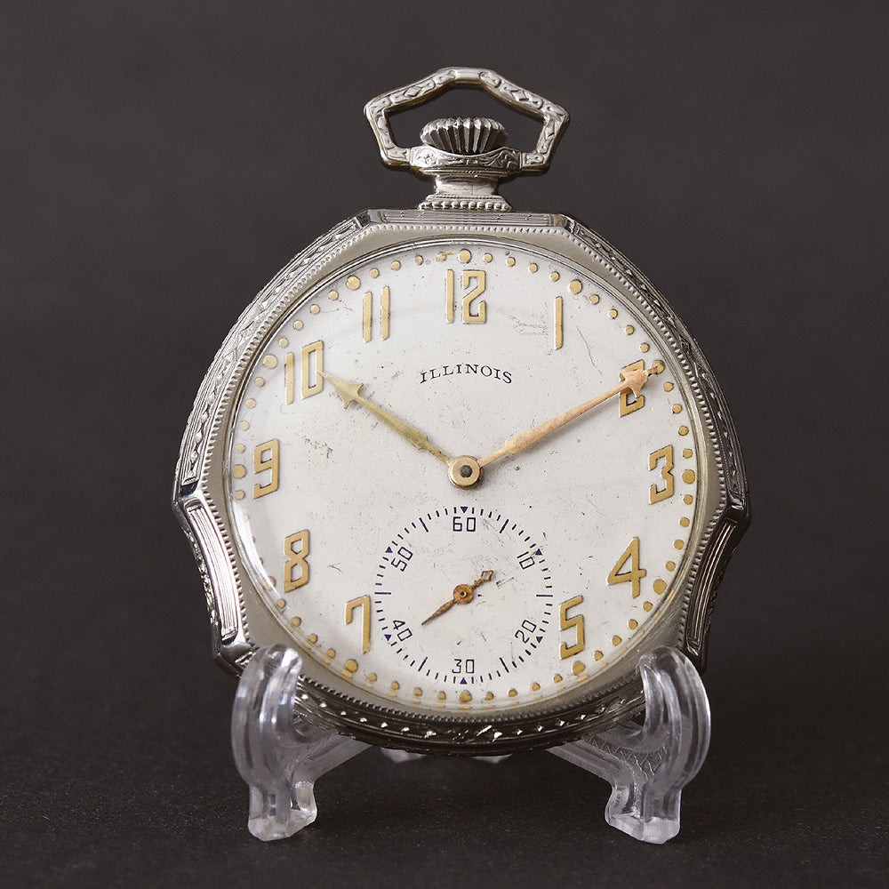 1924 ILLINOIS 'Time King' G. 405 Art Deco Pocket Watch