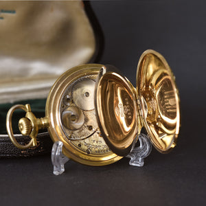 MINT! 1906 ELGIN 14K Gold 12s Hunter Pocket Watch w/Box