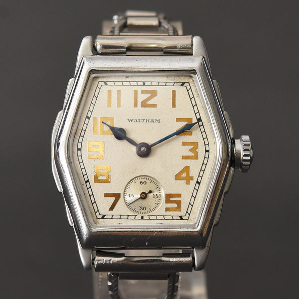 1928 WALTHAM USA Gents Hexagon Art Deco Watch