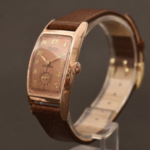 1941 GRUEN Curvex 'Trooper' Gents 14K Rose Gold Watch