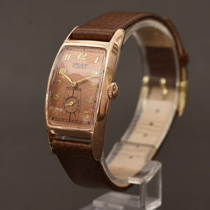 1941 GRUEN Curvex 'Trooper' Gents 14K Rose Gold Watch