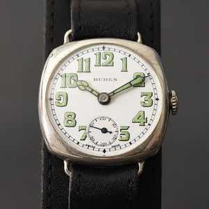 1910s BUREN Gents WW1 Trench Sterling Silver Swiss Watch – empressissi