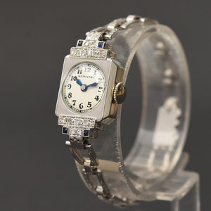 1936 HAMILTON USA 'Marcia' Ladies Art Deco 18K Gold Watch