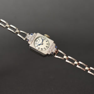 1936 HAMILTON USA 'Marcia' Ladies Art Deco 18K Gold Watch