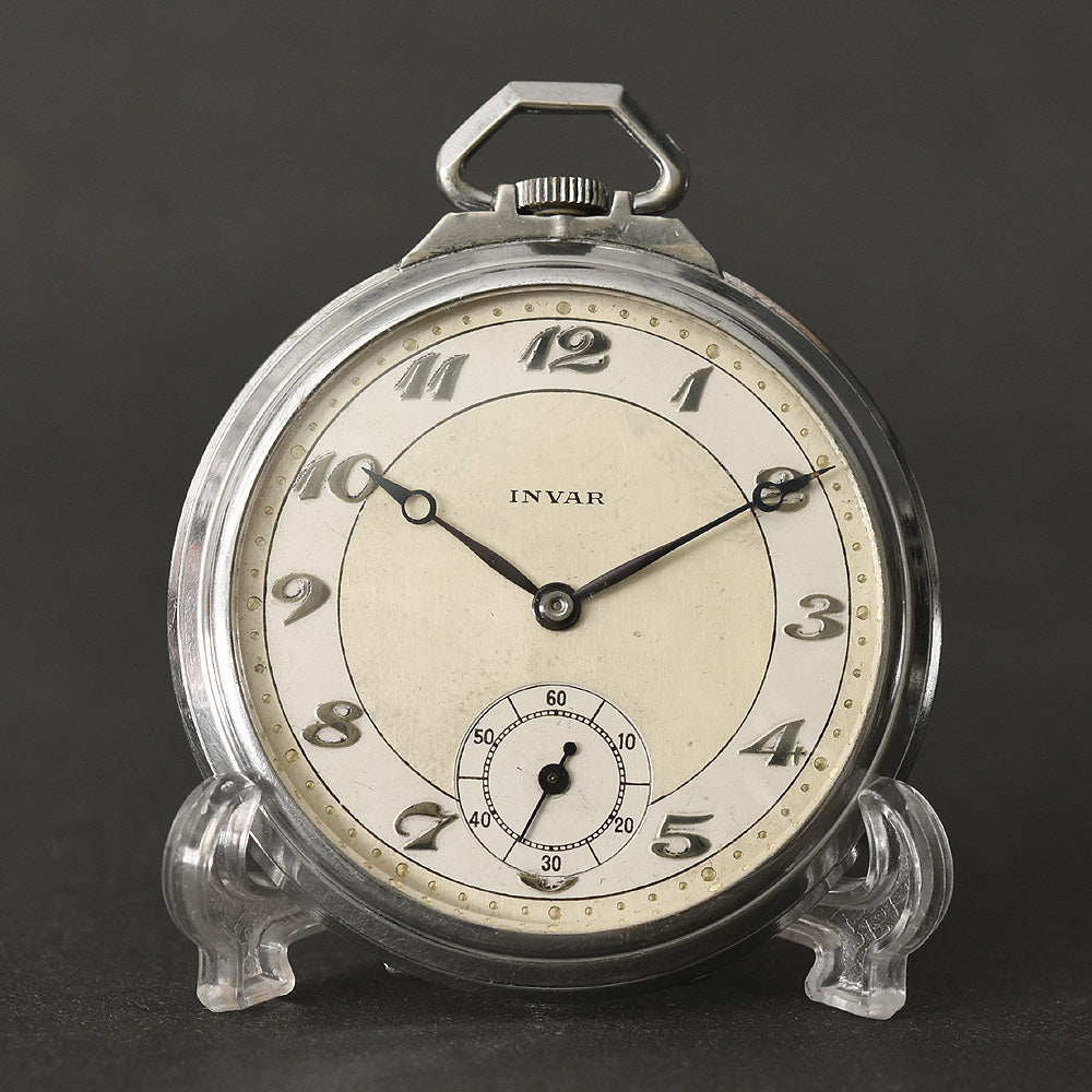 1930s INVAR Swiss Art Deco Pocket Watch