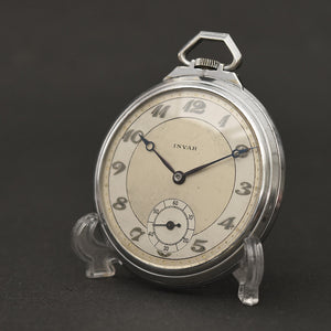 1930s INVAR Swiss Art Deco Pocket Watch