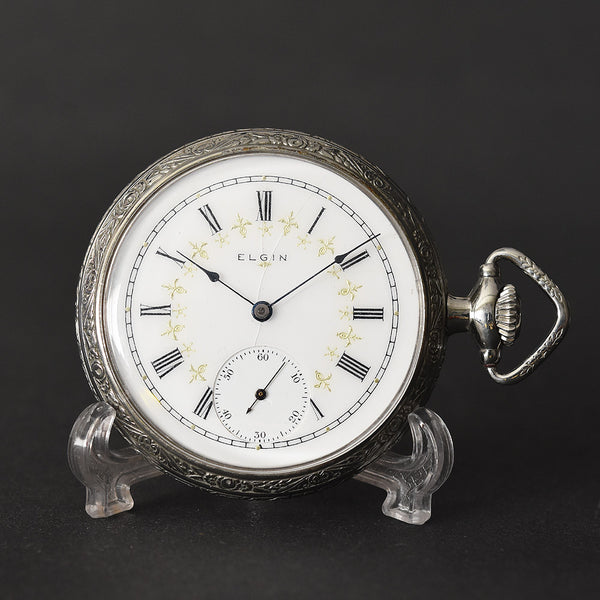 1905 ELGIN USA Fancy Dial Side Wind Pocket Watch