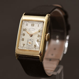 1946 ROTARY Maximus Gents 9K Gold Vintage Dress Watch